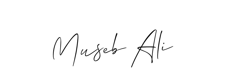 Allison_Script is a professional signature style that is perfect for those who want to add a touch of class to their signature. It is also a great choice for those who want to make their signature more unique. Get Museb Ali name to fancy signature for free. Museb Ali signature style 2 images and pictures png