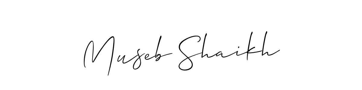 Also we have Museb Shaikh name is the best signature style. Create professional handwritten signature collection using Allison_Script autograph style. Museb Shaikh signature style 2 images and pictures png