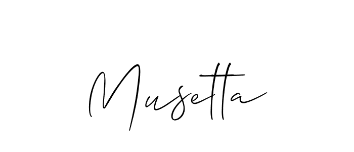 Create a beautiful signature design for name Musetta. With this signature (Allison_Script) fonts, you can make a handwritten signature for free. Musetta signature style 2 images and pictures png