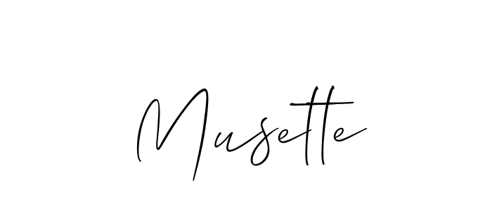 You should practise on your own different ways (Allison_Script) to write your name (Musette) in signature. don't let someone else do it for you. Musette signature style 2 images and pictures png