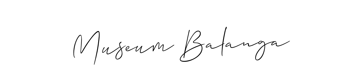 You should practise on your own different ways (Allison_Script) to write your name (Museum Balanga) in signature. don't let someone else do it for you. Museum Balanga signature style 2 images and pictures png