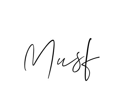 The best way (Allison_Script) to make a short signature is to pick only two or three words in your name. The name Musf include a total of six letters. For converting this name. Musf signature style 2 images and pictures png