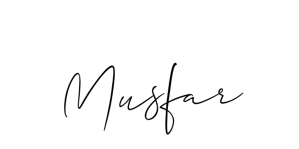 Create a beautiful signature design for name Musfar. With this signature (Allison_Script) fonts, you can make a handwritten signature for free. Musfar signature style 2 images and pictures png