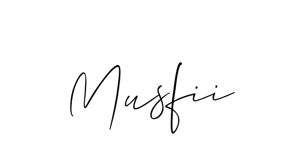 Also we have Musfii name is the best signature style. Create professional handwritten signature collection using Allison_Script autograph style. Musfii signature style 2 images and pictures png