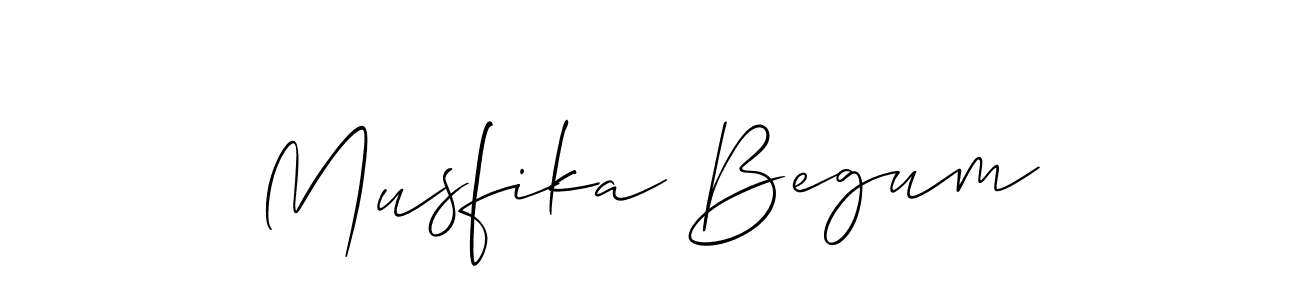 Also You can easily find your signature by using the search form. We will create Musfika Begum name handwritten signature images for you free of cost using Allison_Script sign style. Musfika Begum signature style 2 images and pictures png