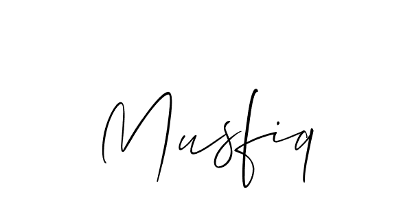 How to make Musfiq signature? Allison_Script is a professional autograph style. Create handwritten signature for Musfiq name. Musfiq signature style 2 images and pictures png