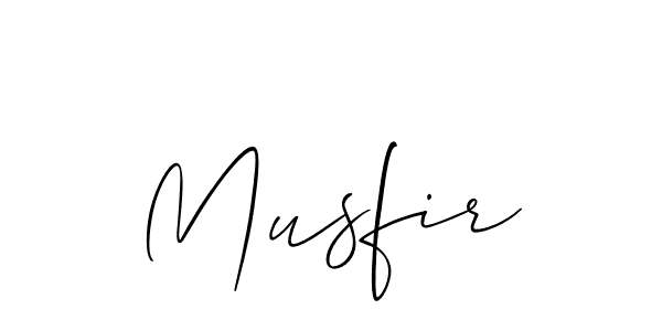 The best way (Allison_Script) to make a short signature is to pick only two or three words in your name. The name Musfir include a total of six letters. For converting this name. Musfir signature style 2 images and pictures png