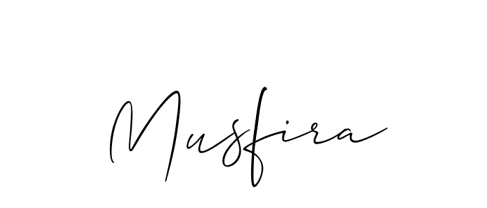 Musfira stylish signature style. Best Handwritten Sign (Allison_Script) for my name. Handwritten Signature Collection Ideas for my name Musfira. Musfira signature style 2 images and pictures png