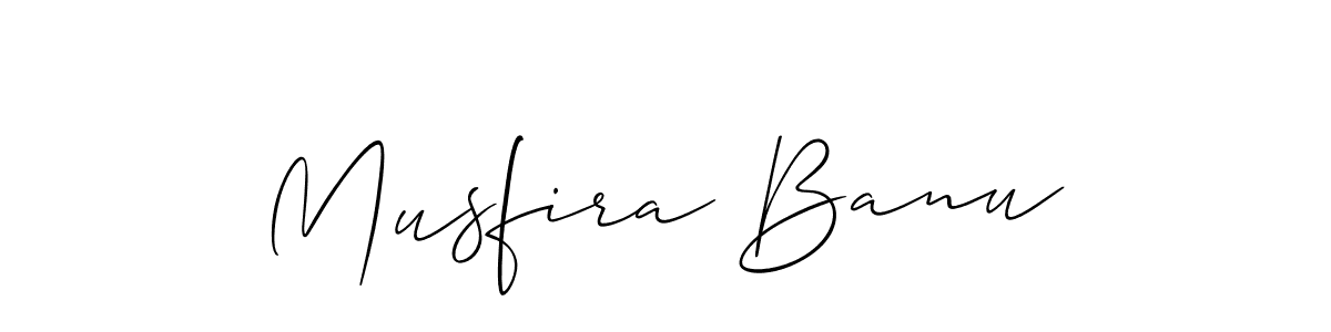Use a signature maker to create a handwritten signature online. With this signature software, you can design (Allison_Script) your own signature for name Musfira Banu. Musfira Banu signature style 2 images and pictures png