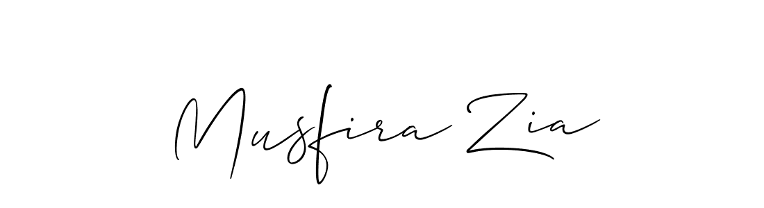 How to make Musfira Zia name signature. Use Allison_Script style for creating short signs online. This is the latest handwritten sign. Musfira Zia signature style 2 images and pictures png