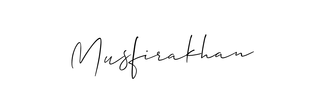 Make a beautiful signature design for name Musfirakhan. With this signature (Allison_Script) style, you can create a handwritten signature for free. Musfirakhan signature style 2 images and pictures png