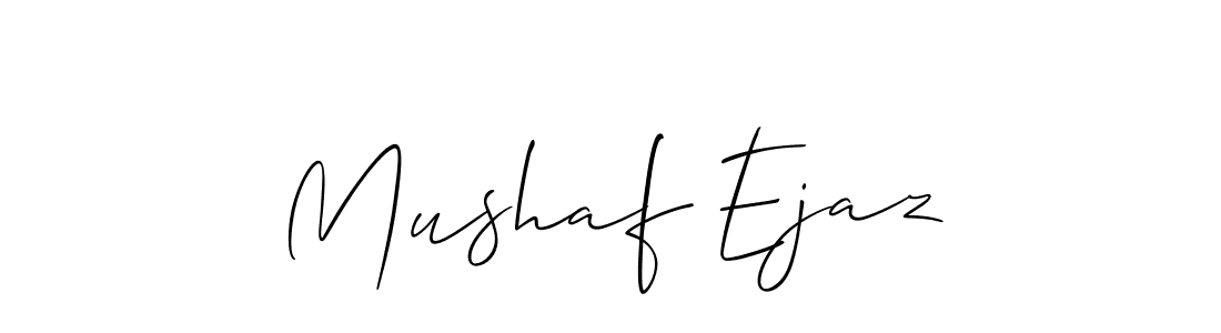 Design your own signature with our free online signature maker. With this signature software, you can create a handwritten (Allison_Script) signature for name Mushaf Ejaz. Mushaf Ejaz signature style 2 images and pictures png