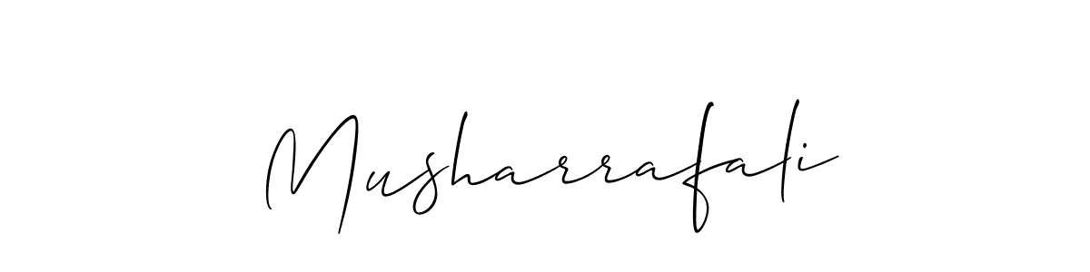 You should practise on your own different ways (Allison_Script) to write your name (Musharrafali) in signature. don't let someone else do it for you. Musharrafali signature style 2 images and pictures png