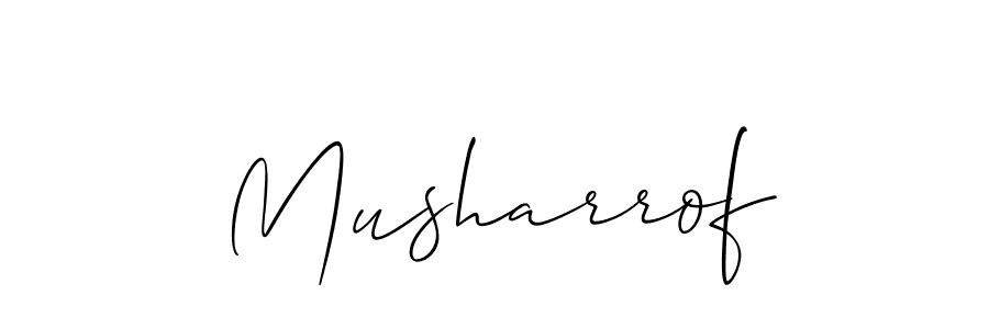 Best and Professional Signature Style for Musharrof. Allison_Script Best Signature Style Collection. Musharrof signature style 2 images and pictures png