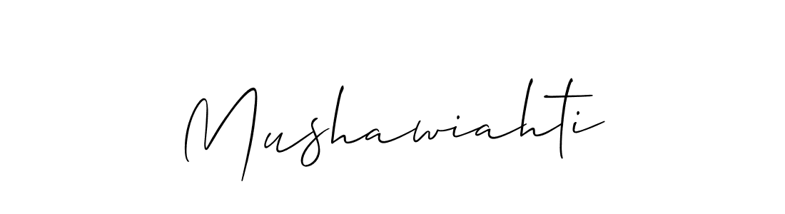 Make a beautiful signature design for name Mushawiahti. With this signature (Allison_Script) style, you can create a handwritten signature for free. Mushawiahti signature style 2 images and pictures png