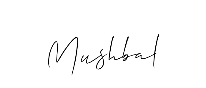 Make a beautiful signature design for name Mushbal. With this signature (Allison_Script) style, you can create a handwritten signature for free. Mushbal signature style 2 images and pictures png