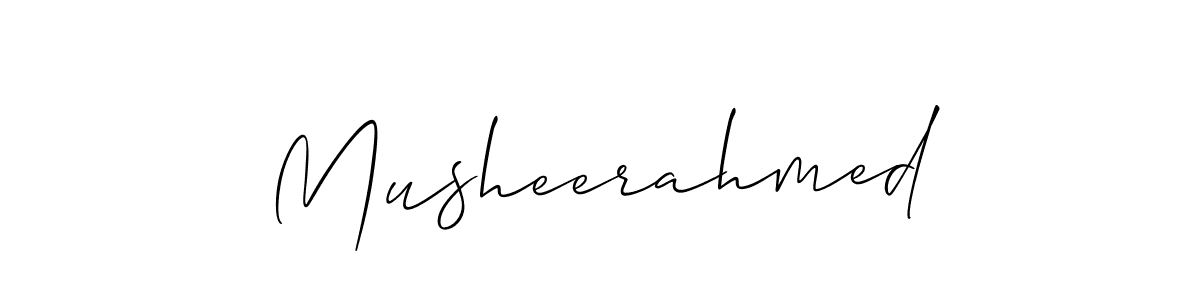 It looks lik you need a new signature style for name Musheerahmed. Design unique handwritten (Allison_Script) signature with our free signature maker in just a few clicks. Musheerahmed signature style 2 images and pictures png