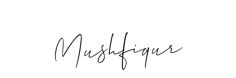 How to make Mushfiqur signature? Allison_Script is a professional autograph style. Create handwritten signature for Mushfiqur name. Mushfiqur signature style 2 images and pictures png