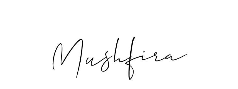 if you are searching for the best signature style for your name Mushfira. so please give up your signature search. here we have designed multiple signature styles  using Allison_Script. Mushfira signature style 2 images and pictures png