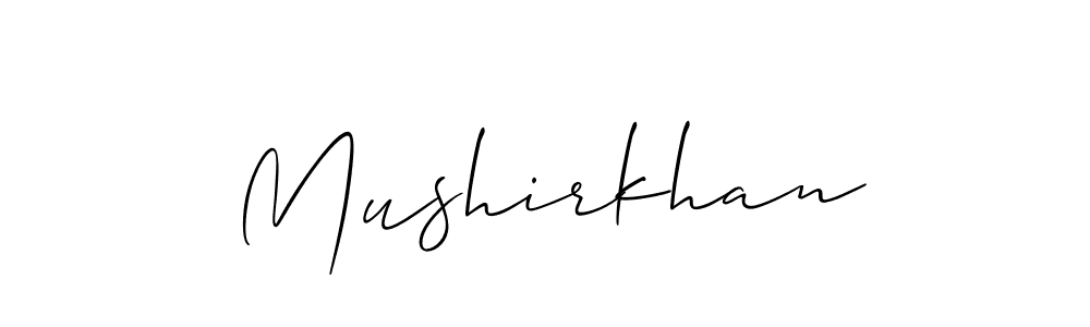 Also we have Mushirkhan name is the best signature style. Create professional handwritten signature collection using Allison_Script autograph style. Mushirkhan signature style 2 images and pictures png