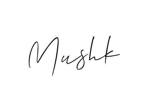 Also we have Mushk name is the best signature style. Create professional handwritten signature collection using Allison_Script autograph style. Mushk signature style 2 images and pictures png