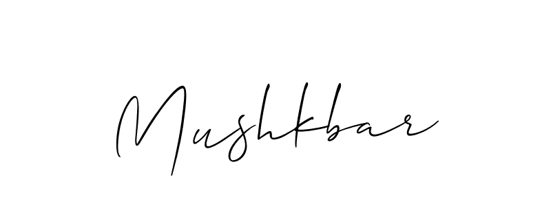 You should practise on your own different ways (Allison_Script) to write your name (Mushkbar) in signature. don't let someone else do it for you. Mushkbar signature style 2 images and pictures png