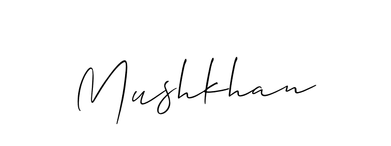 Make a short Mushkhan signature style. Manage your documents anywhere anytime using Allison_Script. Create and add eSignatures, submit forms, share and send files easily. Mushkhan signature style 2 images and pictures png