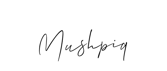 Also You can easily find your signature by using the search form. We will create Mushpiq name handwritten signature images for you free of cost using Allison_Script sign style. Mushpiq signature style 2 images and pictures png