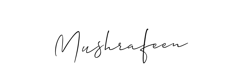 Make a beautiful signature design for name Mushrafeen. Use this online signature maker to create a handwritten signature for free. Mushrafeen signature style 2 images and pictures png