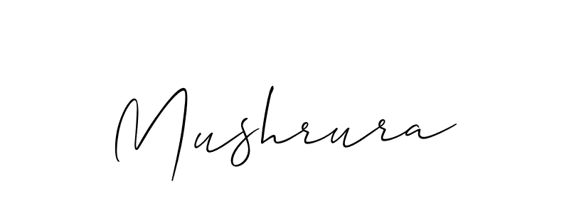 Allison_Script is a professional signature style that is perfect for those who want to add a touch of class to their signature. It is also a great choice for those who want to make their signature more unique. Get Mushrura name to fancy signature for free. Mushrura signature style 2 images and pictures png