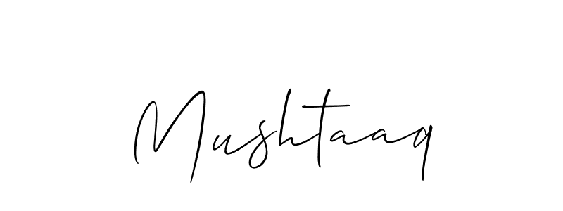 if you are searching for the best signature style for your name Mushtaaq. so please give up your signature search. here we have designed multiple signature styles  using Allison_Script. Mushtaaq signature style 2 images and pictures png