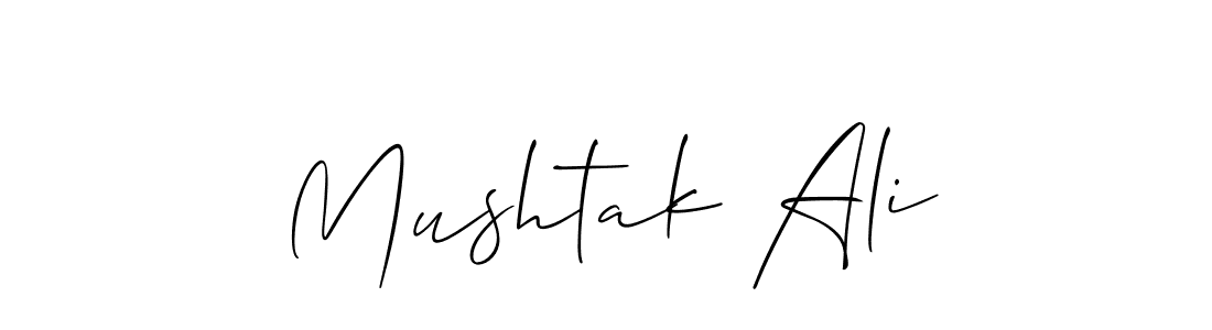 The best way (Allison_Script) to make a short signature is to pick only two or three words in your name. The name Mushtak Ali include a total of six letters. For converting this name. Mushtak Ali signature style 2 images and pictures png