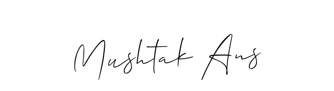 It looks lik you need a new signature style for name Mushtak Ans. Design unique handwritten (Allison_Script) signature with our free signature maker in just a few clicks. Mushtak Ans signature style 2 images and pictures png