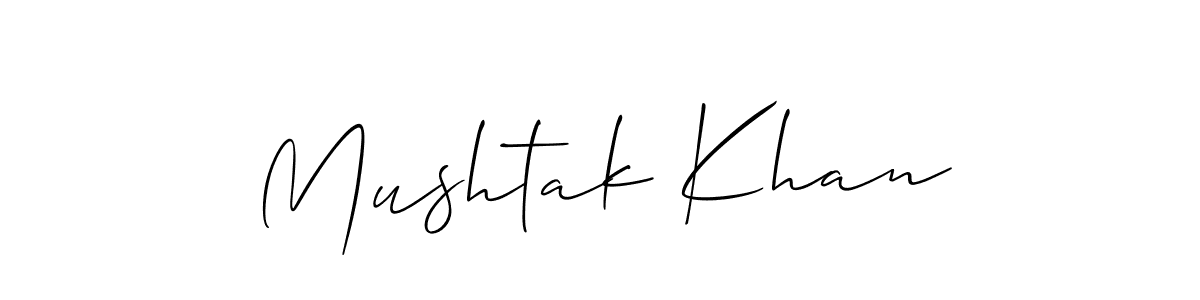 How to make Mushtak Khan signature? Allison_Script is a professional autograph style. Create handwritten signature for Mushtak Khan name. Mushtak Khan signature style 2 images and pictures png