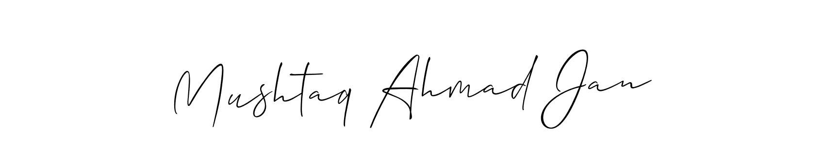 Mushtaq Ahmad Jan stylish signature style. Best Handwritten Sign (Allison_Script) for my name. Handwritten Signature Collection Ideas for my name Mushtaq Ahmad Jan. Mushtaq Ahmad Jan signature style 2 images and pictures png