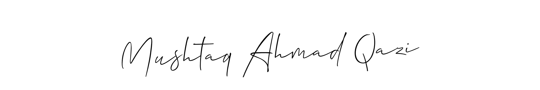 Mushtaq Ahmad Qazi stylish signature style. Best Handwritten Sign (Allison_Script) for my name. Handwritten Signature Collection Ideas for my name Mushtaq Ahmad Qazi. Mushtaq Ahmad Qazi signature style 2 images and pictures png