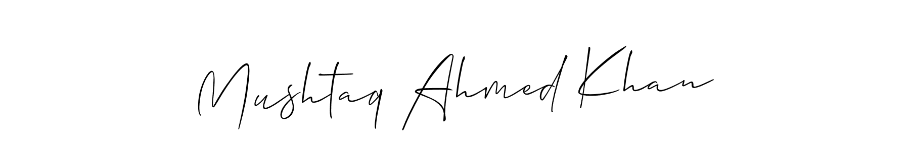 Make a beautiful signature design for name Mushtaq Ahmed Khan. Use this online signature maker to create a handwritten signature for free. Mushtaq Ahmed Khan signature style 2 images and pictures png