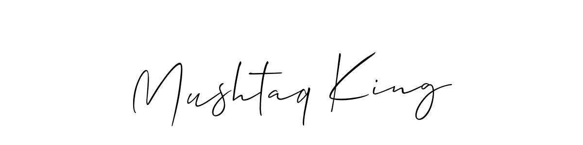 It looks lik you need a new signature style for name Mushtaq King. Design unique handwritten (Allison_Script) signature with our free signature maker in just a few clicks. Mushtaq King signature style 2 images and pictures png