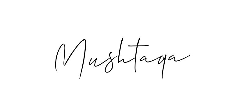 Mushtaqa stylish signature style. Best Handwritten Sign (Allison_Script) for my name. Handwritten Signature Collection Ideas for my name Mushtaqa. Mushtaqa signature style 2 images and pictures png