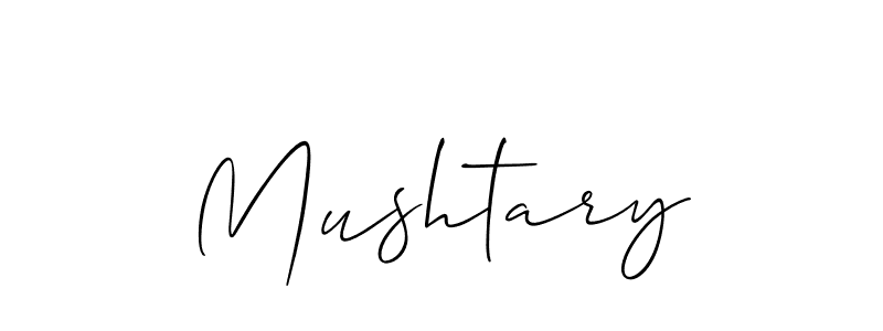 Create a beautiful signature design for name Mushtary. With this signature (Allison_Script) fonts, you can make a handwritten signature for free. Mushtary signature style 2 images and pictures png
