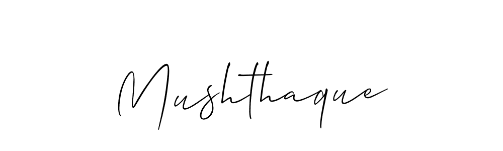 Create a beautiful signature design for name Mushthaque. With this signature (Allison_Script) fonts, you can make a handwritten signature for free. Mushthaque signature style 2 images and pictures png