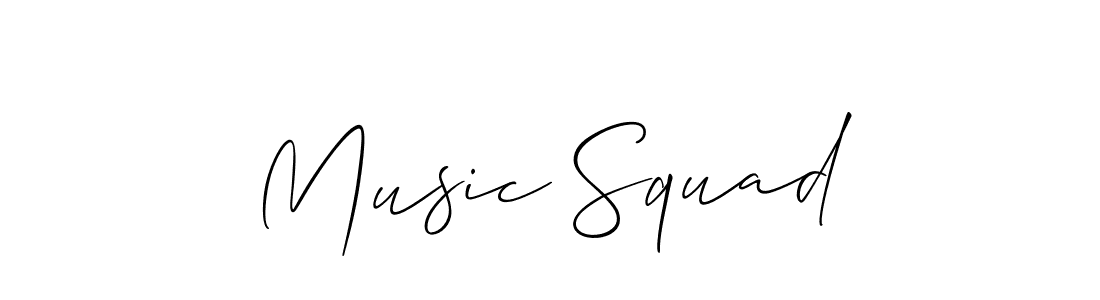 if you are searching for the best signature style for your name Music Squad. so please give up your signature search. here we have designed multiple signature styles  using Allison_Script. Music Squad signature style 2 images and pictures png
