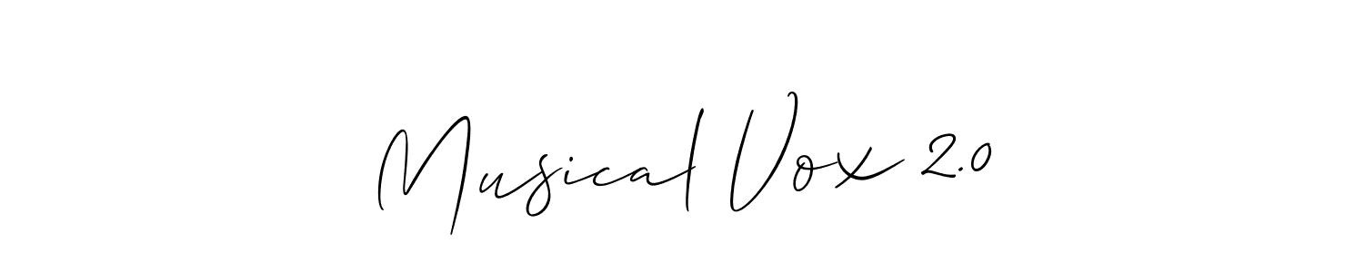 You can use this online signature creator to create a handwritten signature for the name Musical Vox 2.0. This is the best online autograph maker. Musical Vox 2.0 signature style 2 images and pictures png