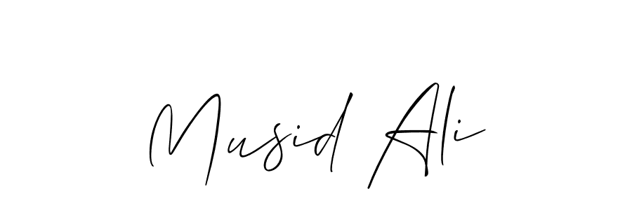 The best way (Allison_Script) to make a short signature is to pick only two or three words in your name. The name Musid Ali include a total of six letters. For converting this name. Musid Ali signature style 2 images and pictures png