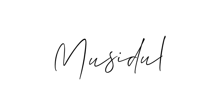 You should practise on your own different ways (Allison_Script) to write your name (Musidul) in signature. don't let someone else do it for you. Musidul signature style 2 images and pictures png