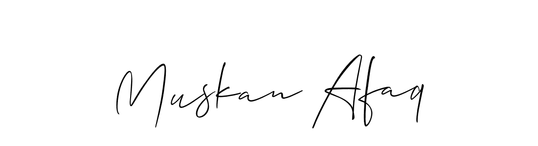 Also we have Muskan Afaq name is the best signature style. Create professional handwritten signature collection using Allison_Script autograph style. Muskan Afaq signature style 2 images and pictures png