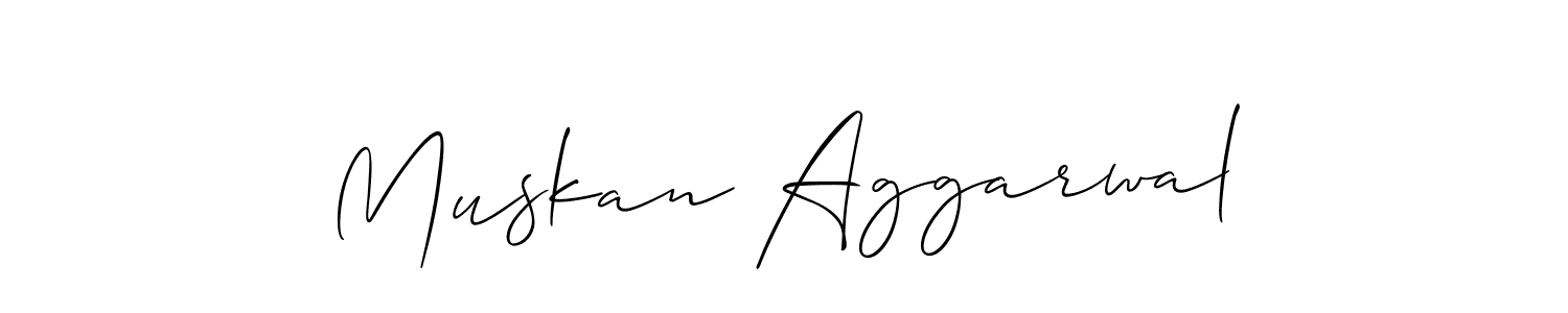 Design your own signature with our free online signature maker. With this signature software, you can create a handwritten (Allison_Script) signature for name Muskan Aggarwal. Muskan Aggarwal signature style 2 images and pictures png