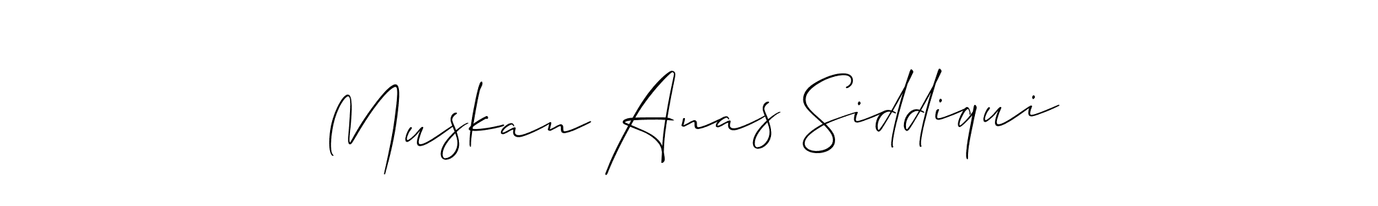 How to make Muskan Anas Siddiqui name signature. Use Allison_Script style for creating short signs online. This is the latest handwritten sign. Muskan Anas Siddiqui signature style 2 images and pictures png
