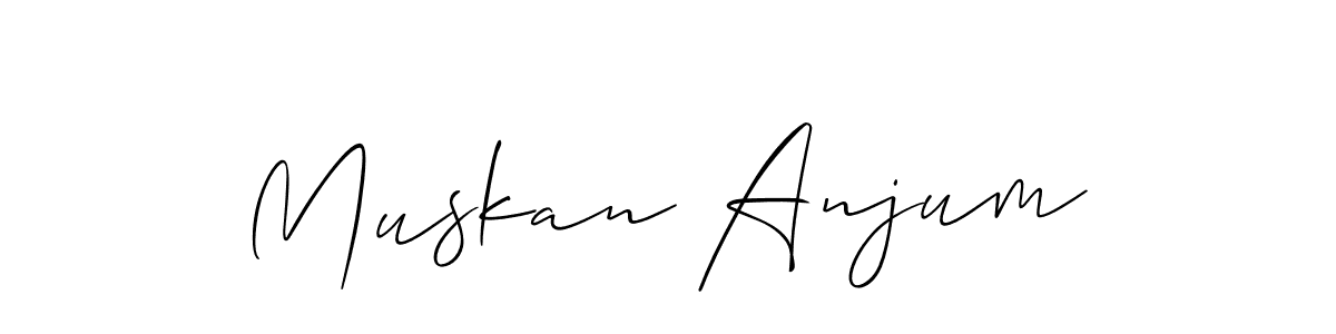 How to make Muskan Anjum name signature. Use Allison_Script style for creating short signs online. This is the latest handwritten sign. Muskan Anjum signature style 2 images and pictures png