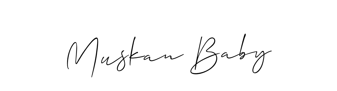 The best way (Allison_Script) to make a short signature is to pick only two or three words in your name. The name Muskan Baby include a total of six letters. For converting this name. Muskan Baby signature style 2 images and pictures png